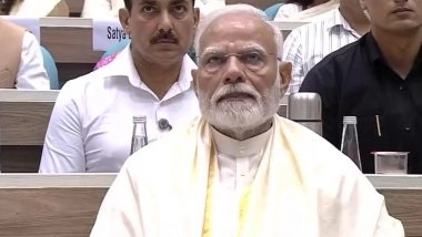 Navkar Mahamantra Divas: PM Narendra Modi Recites ‘Navkar Mahamantra’ at Vigyan Bhawan, Calls on Citizens To Chant Jain Mantra (Watch Video)