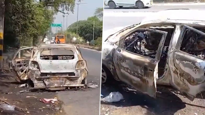 Man Charred to Death After Car Catches Fire on Bijwasan Road Flyover in Delhi’s Chanakyapuri Area