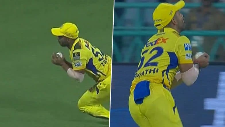 Rahul Tripathi Takes Stunning Diving Catch While Running Backwards to Dismiss Aiden Markram During LSG vs CSK IPL 2025 Match (Watch Video)