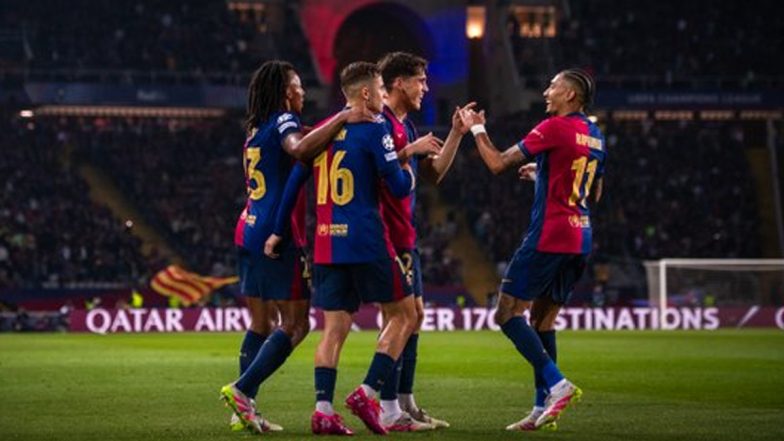UCL 2024–25: Robert Lewandowski Scores Brace As Barcelona Cruise to 4–0 Win Over Borussia Dortmund in UEFA Champions League 2024–25 Quarter-Final First Leg