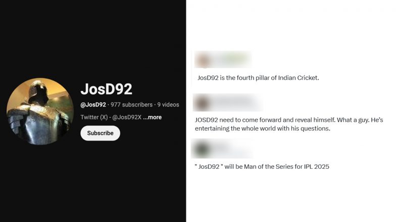 Fans React to JosD92 Viral Account for His Comments on MSD and Hindi Commentary in IPL 2025