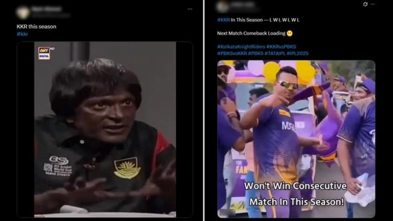 KKR Memes and Jokes Go Viral After Kolkata Knight Riders Get Bowled Out For 95 Runs Against Punjab Kings In Low-Scoring IPL 2025 Encounter
