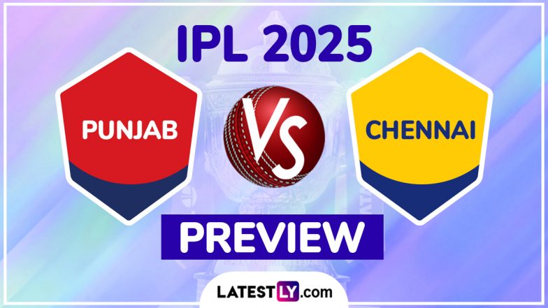 PBKS vs CSK IPL 2025 Preview: Key Battles, H2H, Impact Players and More About Punjab Kings vs Chennai Super Kings Indian Premier League Season 18 Match 22