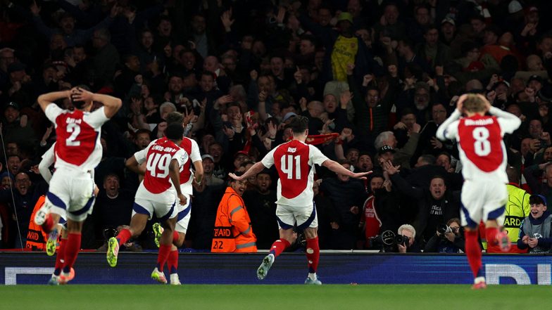 Declan Rice Free-Kicks Inspire Arsenal to UCL 2024-25 Quarterfinals First Leg Win Over Real Madrid