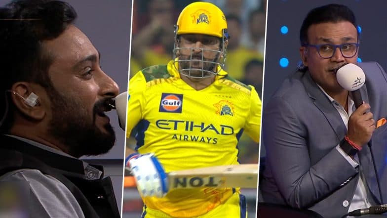 Ambati Rayudu vs Virender Sehwag During IPL 2025 Live Commentary As Duo Discuss MS Dhoni's Knock in PBKS vs CSK Match (Watch Video)