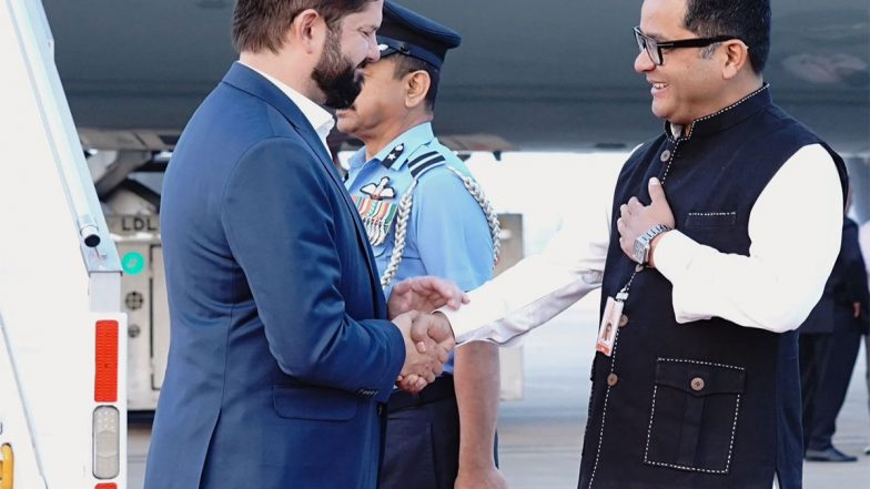 World News | Chile's President Gabriel Boric Arrives in India for First State Visit