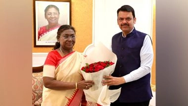 India News | Maharashtra CM Devendra Fadnavis Meets President Droupadi Murmu at Raj Bhavan