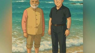 World News | Israel Embassy Shares Ghibli Art of PM Modi, Netanyahu