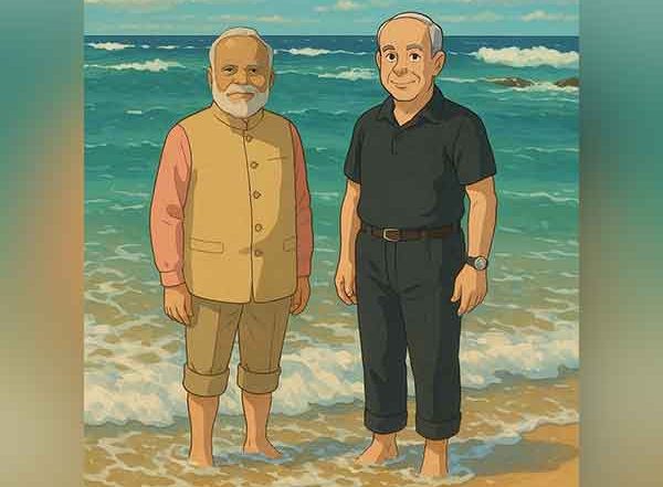World News | Israel Embassy Shares Ghibli Art of PM Modi, Netanyahu