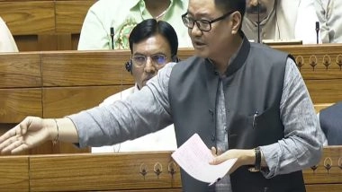 India News | Rijiju Targets Congress over 2013 Amendments in Waqf, Questions Powers Provided Under Section 108