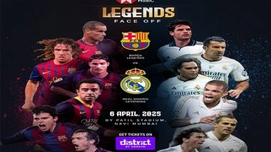 Sports News | FC Barcelona and Real Madrid Legends Set for Epic 'Legends Faceoff' in Mumbai on April 6
