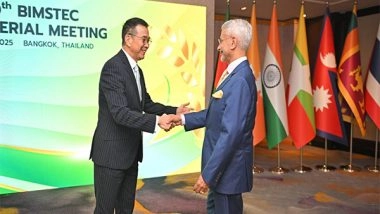 World News | EAM Jaishankar Arrives at BIMSTEC Leaders' Summit, Looks Forward to Further Talks