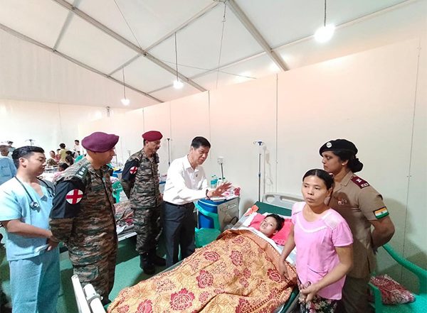 World News | Myanmar: Mandalay CM Visits, Praises Indian Army Field Hospital Set Up for 'Operation Brahma'