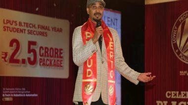 Business News | LPU Student Secures India's Highest Placement Package of Rs 2.5 Crore