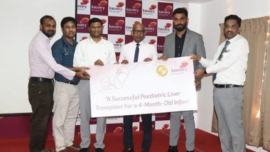 Business News | Kauvery Hospital Vadapalani Successfully Performs Paediatric Liver Transplant on a 4-Month-Old Infant