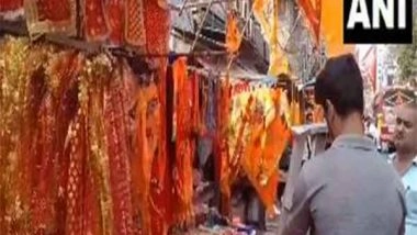 India News | W Bengal: Markets and Shops Deck Up with Flags and Posters in Howrah Ahead of Ram Navami