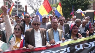 World News | Nepal: Pro-monarchists Continue to Protest in Kathmandu, Demand Release of Arrested Leaders