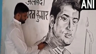 Entertainment News | Artist from Amroha Pays Charcoal Portrait Tribute to Late Cinema Icon Manoj Kumar