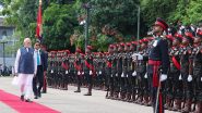 World News | PM Modi Receives Unprecedented Ceremonial Welcome in Sri Lanka