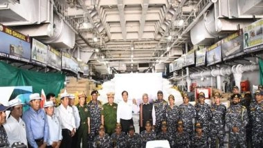 World News | India Sends 442-tonne Food Aid to Myanmar After Earthquake