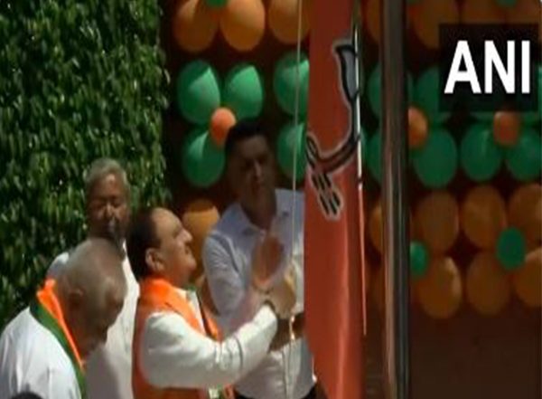 India News | Union Minister JP Nadda Hoists BJP's Flag on Party's Foundation Day