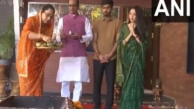 India News | Union Minister Shivraj Singh Chouhan, Family Perform Kanya Pujan on Ram Navami