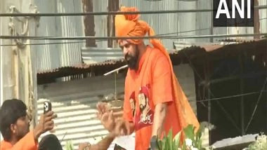 India News | Telangana BJP MLA T Raja Singh Holds Shobha Yatra in Hyderabad on Ram Navami