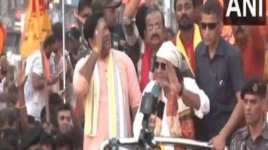 India News | WB: BJP's Sukanta Majumdar, Mithun Chakraborty Attend Ram Navami Shobha Yatra in Barasat