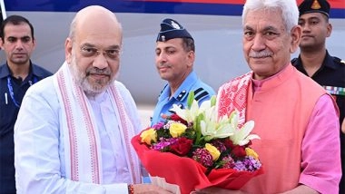 India News | J-K: Amit Shah Arrives in Jammu, Set to Review Security