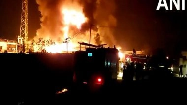 India News | Uttarakhand: Massive Fire Engulfs Chemical Factory in Haridwar