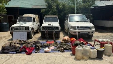 India News | Manipur: Security Forces Seize Large Cache of Arms, Ammunition in Thoubal District