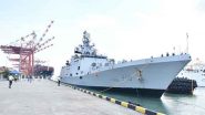 World News | INS Sahyadri Docks in Colombo Amid High-level India-Sri Lanka Engagements
