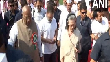 India News | Kharge, Rahul, Sonia Gear Up to Attend AICC's 84th Convention on Second Day
