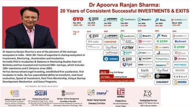 Business News | TiE Mumbai Appoints Dr. Apoorva Ranjan Sharma as the New President of the Chapter