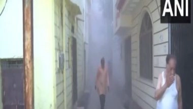 India News | MP: Fire Breaks out at Khasgi Bazar in Gwalior