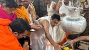 India News | Union Minister Nitin Gadkari Offers Prayers at Mahakaleshwar Temple in Ujjain