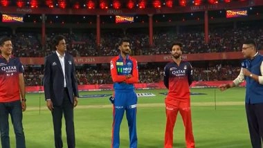 Sports News | IPL 2025: Delhi Capitals Win Toss, Opt to Field Against RCB; Faf Returns