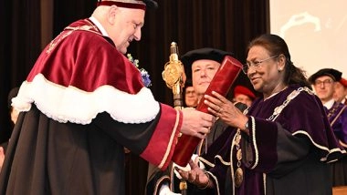 World News | Slovakia's Constantine Philosopher University Confers President Murmu with Honorary Doctorate