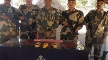 India News | Punjab: BSF Recovers Three Packets of Heroin Weighing 1.666 Kg Near Hashimpura