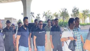Entertainment News | Salman Khan Spotted at Mumbai Airport, Smiles for Paparazzi