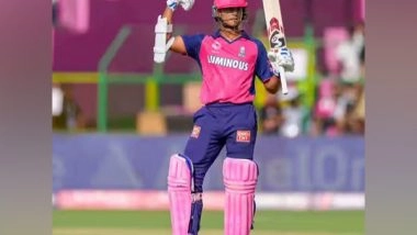 Sports News | IPL 2025: Yashasvi Jaiswal's Fifty Power RR to Post 173/4 Against RCB