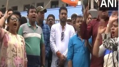 India News | West Bengal: BJP Leads Protest in Siliguri After Two Charak Puja Devotees Attacked, Blames TMC