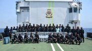 Massive Drug Seizure: Indian Coast Guard Seizes Narcotics Worth INR 1,800 Crore Near Gujarat Coast in Joint Operation With ATS (See Pic)