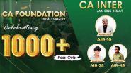 Business News | Vidhyoday Sets New Record: 1000+ Students Clear CA Foundation; Dominates CA Inter Results with 3 All India Ranks