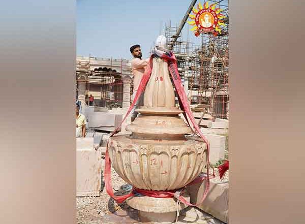India News | Ayodhya: Sacred Kalash Installed at Main Shikara of Ram Janmabhoomi Temple, CM Yogi Expresses Happiness
