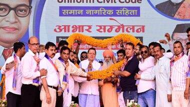 India News | Dr BR Ambedkar Mahamanch Honours Uttarakhand CM Dhami for Implementing UCC