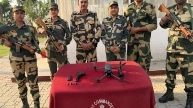India News | BSF Recovers Drone with Pistol and Ammunition on Amritsar Border