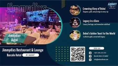 Business News | Dubai Creates a New World Record with the Launch of the World's Costliest Mocktail at Jimmydixs Restaurant & Lounge, Barcelo Hotel