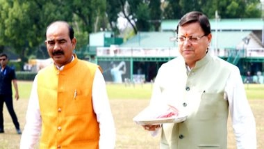 India News | Uttarakhand CM Participates in Pran Pratishtha Ceremony at Baba Baukhnag Temple Near Silkyara Tunnel