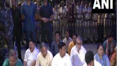 India News | Murshidabad Violence: West Bengal BJP Chief Stages Dharna Outside DGP Office, Demands Compensation for Victims